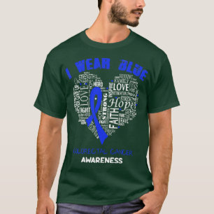 Ich trage Blau für das Kolorektalkarzinom-Bewussts T-Shirt