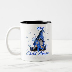 Ich trage Blau für den Missbrauch von Kindern Zweifarbige Tasse