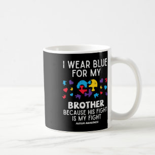 Ich trage Blau für die Bruderschaft Autismus Aware Kaffeetasse