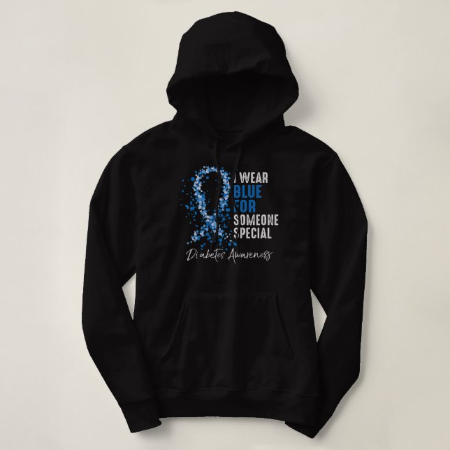 Ich trage Blau für eine besondere Diabetes-Bewusst Hoodie (Design vorne)