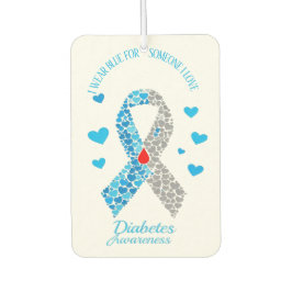 Ich trage Blau für jemanden, den ich liebe Diabete Autolufterfrischer