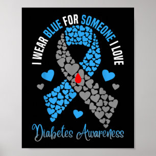 Ich trage Blau für jemanden in der Liebe Typ 1 Dia Poster