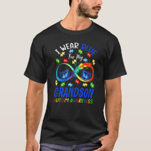 Ich trage Blau für mein Enkelkind Autism Awareness T-Shirt