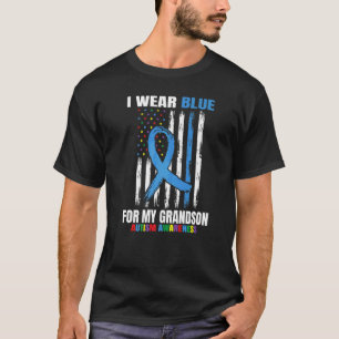 Ich trage Blau für mein Enkelkind Autismus-Bewusst T-Shirt