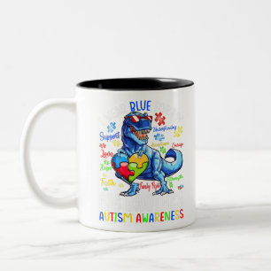 Ich trage Blau für mein großes Bruder-Autismus-Bew Zweifarbige Tasse