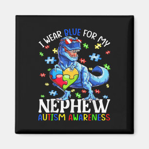 Ich trage Blau für mein Nephew Autismus Bewusstsei Magnet