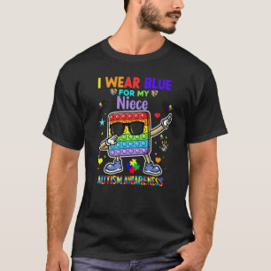 Ich trage Blau für mein Nichte Autismus Aufklärung T-Shirt