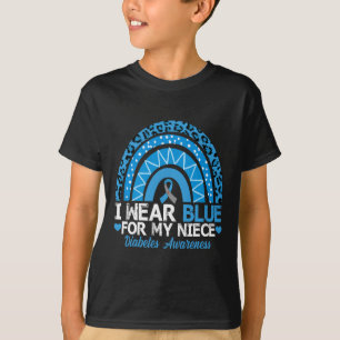 Ich trage Blau für mein Nichte Typ 1 Diabetes T-Shirt
