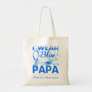 Ich trage Blau für mein Papa-Diabetes-Bewusstsein Tragetasche