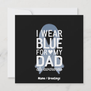 Ich trage Blau für mein Papa-Shirt ALS Bewusstsein Einladung