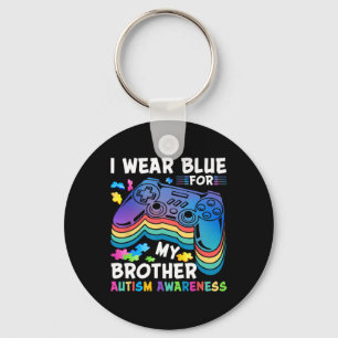 Ich trage Blau für meine Bruderautismus Awareness  Schlüsselanhänger