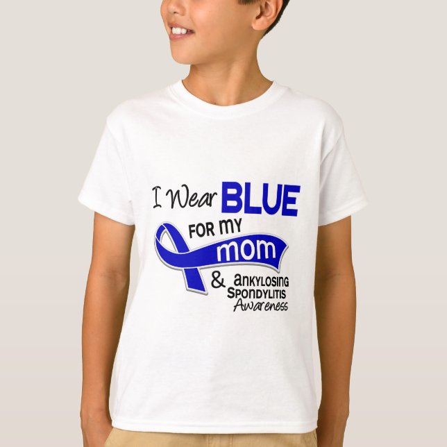 Ich trage Blau für meine Mama 42 Ankylosing T-Shirt (Vorderseite)
