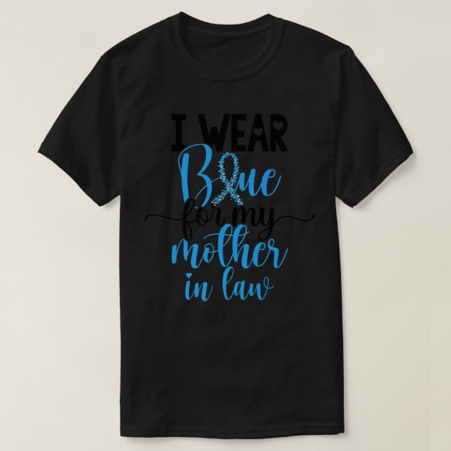 Ich trage Blau für meine Mutter im Jura Colon Canc T-Shirt (Design vorne)