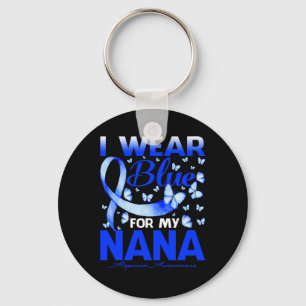Ich trage Blau für meine Nana Alopezie Awareness B Schlüsselanhänger