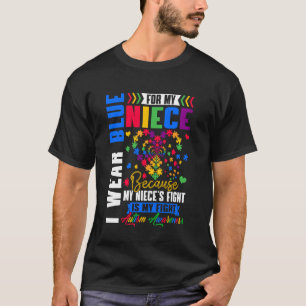 Ich trage Blau für meine Nichte Autismusaufklärung T-Shirt
