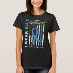 Ich trage Blau für meine Patentochter Autism Aware T-Shirt
