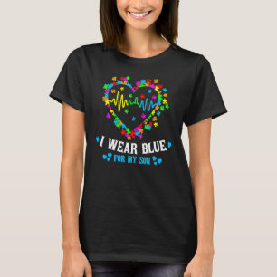 Ich trage Blau für meine Sohn Liebe Herzautismus B T-Shirt