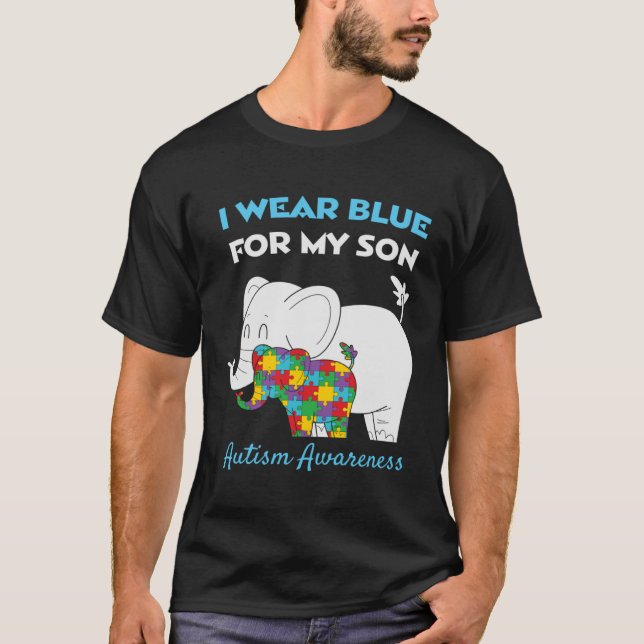 Ich trage Blau für meine sonnige, stolze Autismus- T-Shirt (Vorderseite)