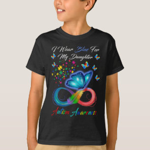 Ich trage Blau für meine Tochter-Autismus-Bewussts T-Shirt