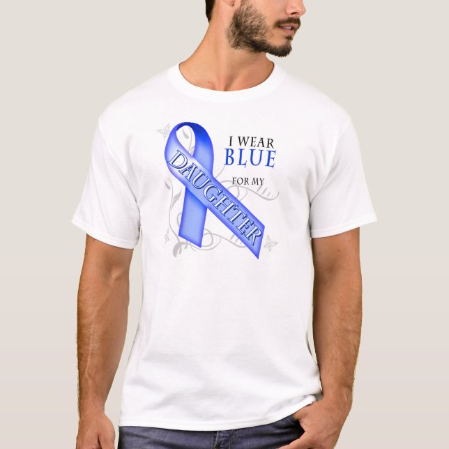Ich trage Blau für meine Tochter T-Shirt (Vorderseite)