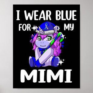 Ich trage Blau für meine Unterstützung des Mimi-Di Poster