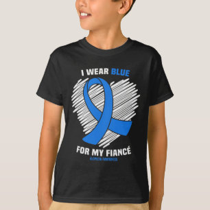 Ich trage Blau für meine Verlobte Alopezie Awarene T-Shirt