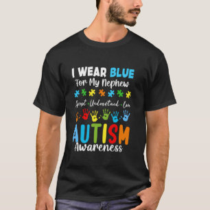 Ich trage Blau für meinen autistischen Neffen Auti T-Shirt