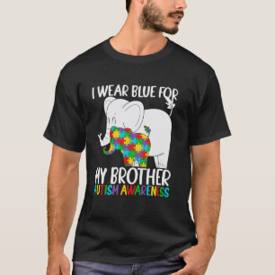 Ich trage Blau für meinen Bruder Autismus-Bewussts T-Shirt