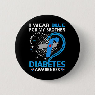 Ich trage Blau für meinen Bruder Hoffnung Liebe Di Button