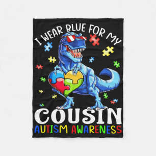 Ich trage Blau für meinen Cousin Autismus Bewussts Fleecedecke