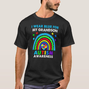 Ich trage Blau für meinen Enkel Autismus-Bewusstse T-Shirt