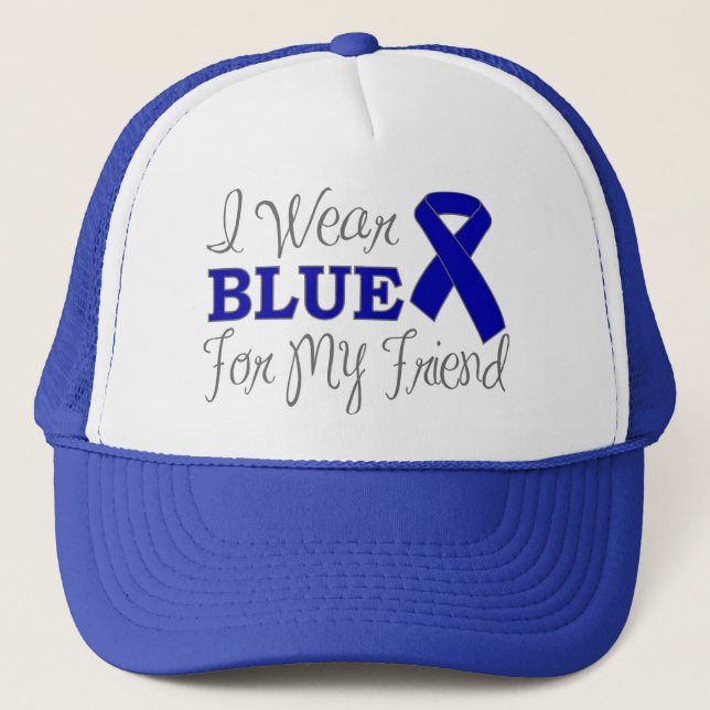 Ich trage Blau für meinen Freund (blaues Truckerkappe (Vorderseite)