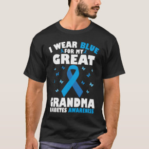 Ich trage Blau für meinen großen Oma Typ 1 Diabete T-Shirt