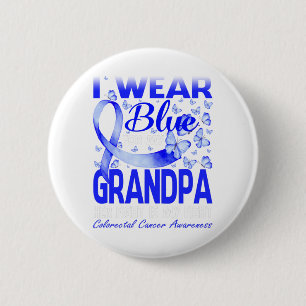 Ich trage Blau für meinen Großkolorektalkrebs Button