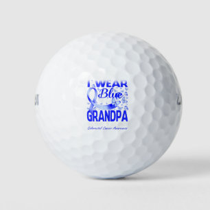 Ich trage Blau für meinen Großkolorektalkrebs Golfball