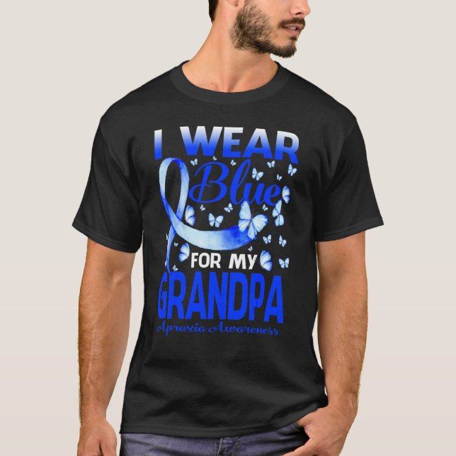 Ich trage Blau für meinen Großvater T-Shirt (Vorderseite)