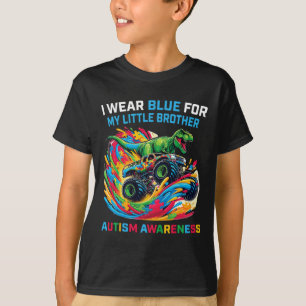 Ich trage Blau für meinen kleinen Bruder Autismus T-Shirt
