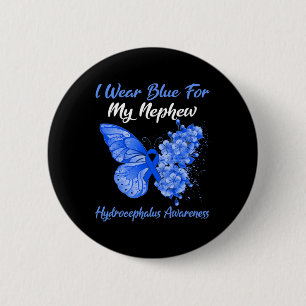 Ich trage Blau für meinen Nephew-Hydrocephalus-Kri Button
