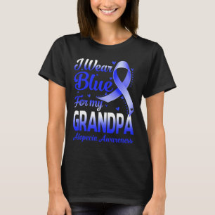 Ich trage Blau für meinen Opa Alopezie Awareness T-Shirt