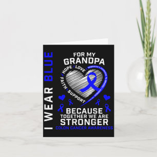 Ich trage Blau für meinen Opa Colon Cancer Awarene Karte