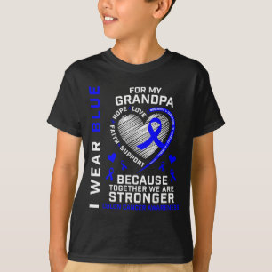 Ich trage Blau für meinen Opa Colon Cancer Awarene T-Shirt