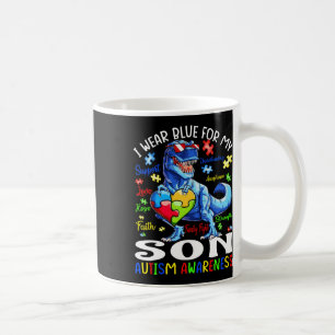 Ich trage Blau für meinen Sohn Autismus Bewusstsei Kaffeetasse