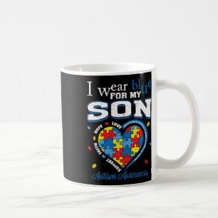 Ich trage Blau für meinen Sohn Autismus-Bewusstsei Kaffeetasse