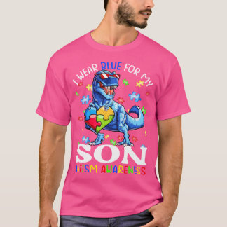 Ich trage Blau für meinen Sohn Autismus Bewusstsei T-Shirt