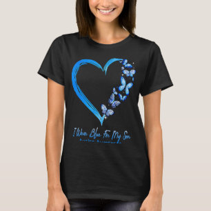 Ich trage Blau für meinen Sohn Autismus Bewusstsei T-Shirt