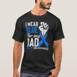 Ich trage Blau für meinen Vater als Sensibilisieru T-Shirt