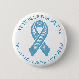 Ich trage Blau für meinen Vater | Prostatakrebsban Button