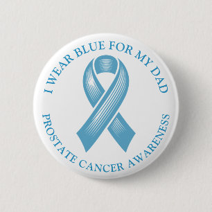 Ich trage Blau für meinen Vater Prostatakrebsban Button