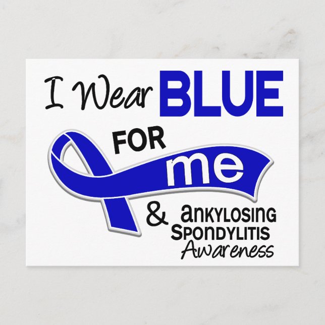 Ich trage Blau für mich 42 Ankylosing Spondylitis Postkarte (Vorderseite)