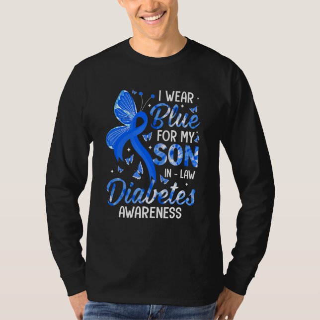 Ich trage Blau für Sohn im Jura Diabetes Awareness T-Shirt (Vorderseite)